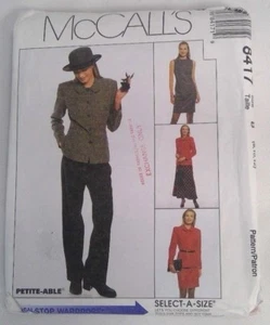 Vestido, Falda y Pantalones Forrados Chaqueta Forrada McCall's Patrón 8417 Misses Talla B 1996 - Imagen 1 de 9