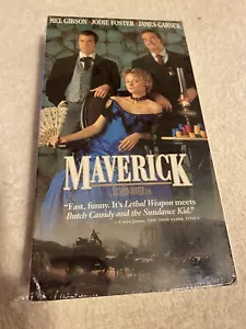 Maverick VHS Warner 1994 Western Mel Gibson Jodie Foster James Garner Donner - Picture 1 of 3