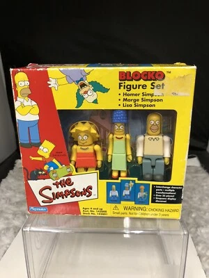 Juego de figuras vintage de Los Simpson Blocko Playmatea Homer Marge Lisa nuevo 142001  Foto 1 de 4