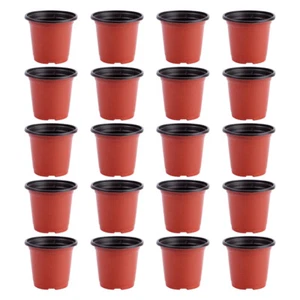 20 Pcs Soft Plastic Flower Pot Plant Starter Pots Small Succulent - Picture 1 of 12