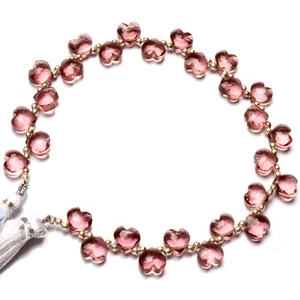 Kunzile Colour Quartz 8 mm Size Faceted Heart Shape Beads 9" Strand - Picture 1 of 6