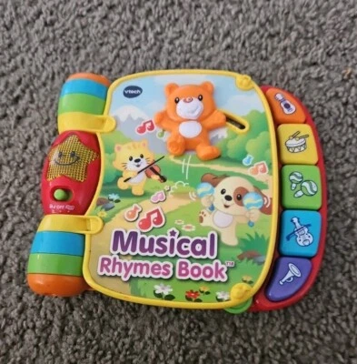 2015, VTech 80166700 Musical Rhymes Educational Book for Babies  Pre-owned, EUC  - Image 1 of 4