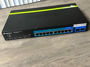 TRENDnet TPE-1020WS v1.2R 10-Port Gigabit Web Smart PoE+ Switch Mountable - Picture 1 of 5