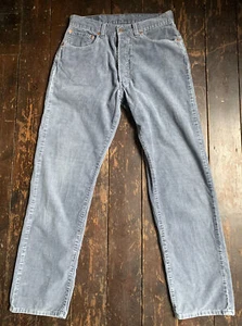 vtg 90s  white label 517 grey corduroy Button Fly Levis jeans Waist 32” Unisex - Picture 1 of 12