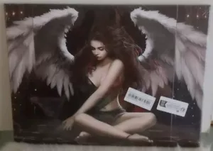 Angel Canvas Art Framed Picture Wall Hanging Home Decor Spiritual Religious NIP - Picture 1 of 5