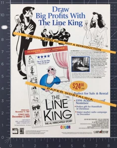 THE LINE KING: The Al Hirschfeld Story - Original 1997 Trade AD / ADVERT - Picture 1 of 1