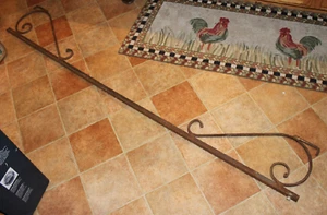 Antique Cast Iron Steel Bed Rail Garden Trellis Railing 82" Long Architectural 2 - Picture 1 of 10