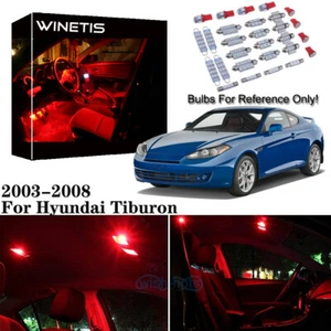 Premium Red LED Lights Lamp Interior Package Kit For 2003-2008 Hyundai Tiburon - Picture 1 of 12
