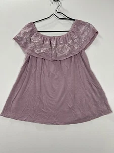 Max Jeans womens embroidered floral top x-small pink sleeveless pullover  (M9) - Picture 1 of 6