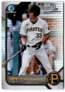 2022 Bowman Draft Chrome Refractor #BDC-157 Tres Gonzalez Pittsburgh Pirates - Picture 1 of 2