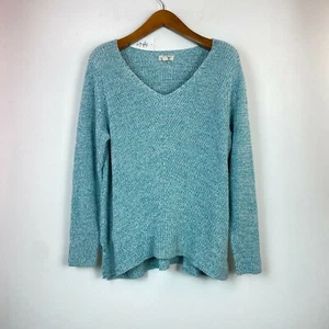 Style & Co Womens Plus 3X Green White V Neck Long Sleeve Cotton Sweater NWT CR79 - Picture 1 of 8