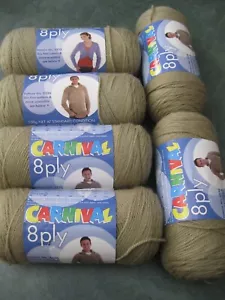Panda: Carnival: 8ply: Acrylic: Colour Light Brownish : 600grams :Unused : - Picture 1 of 2