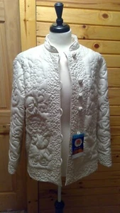 NEU MIT ETIKETT PFINGSTROSE CHINESISCHE/KANTONESISCHE SEIDE WATTIERUNG WATTIERTE JACKE XL MIEN LAP - Bild 1 von 6