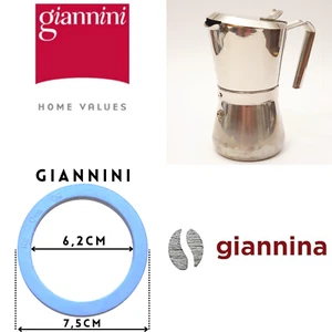 Guarnizione caffettiera vintage Moka Giannina 6 tazze Carlo Giannini design - Foto 1 di 2