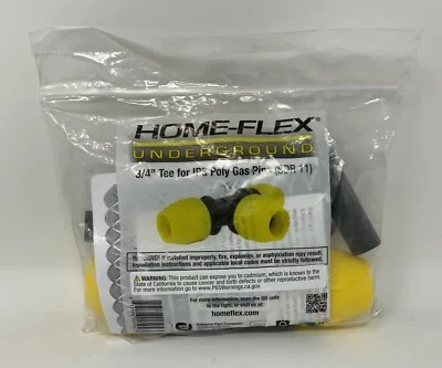 Home-Flex Underground 3/4 in. IPS in. T X 3/4 in. D IPS in. Polyethylene Tee (A) - Image 1 of 3