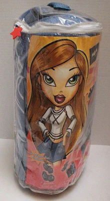 NEW Kids Lil Bratz Sports Dazzlin Slumber Bag with real Denim Fringe Size 54"  - Image 1 of 4
