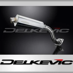 HONDA VFR750 1990-1993 HI LEVEL 350mm OVAL STAINLESS BSAU SILENCER EXHAUST KIT - Picture 1 of 4