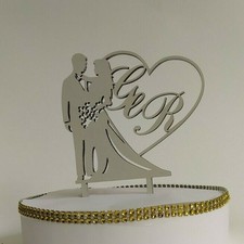 Cake topper Sposi con iniziali da personalizzare