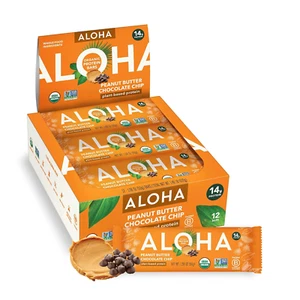 ALOHA Organic Plant Based Protein Bars |Peanut Butter Chocolate Chip | 1.98 Oz ( - Picture 1 of 12