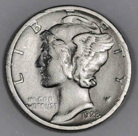 1928-s Mercury Dime.  High Grade.  Inventory I.  182431 Cover