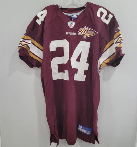 Rare Reebok Authentic NFL Washington Redskins Champ Bailey 24 Jersey Mens 54 2XL Cover
