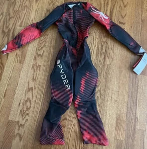 Spyder Race Suit Boys Kids Youth Size 6/8 Volcano Red Black Padded Ninety Nine - Picture 1 of 9