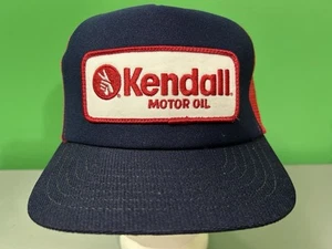 KENDALL Motor Oil Vintage Trucker Hat Cap NWOT Blue/Red Snapback Mesh Foam - Bild 1 von 9