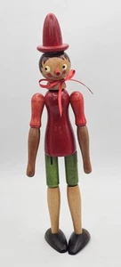 SEVI 12.5" PINOCCHIO Wooden Jointed Doll ~ Made In Italy Sticker - Bild 1 von 13