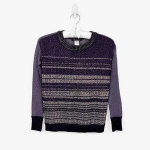 Suéter Nanette Lepore Lurex Metálico Talla XS Mezcla de Lana Cielo Medianoche - Imagen 1 de 3