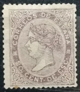 España ISABEL II Edifil # 92 (*) MNG Isabel ll 1867 - Imagen 1 de 2