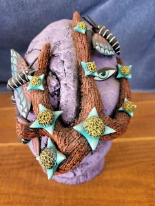 ¡Escultura interpitiva de arcilla seca al aire muy fresca de una cabeza! ¡Único en su clase! - Imagen 1 de 7