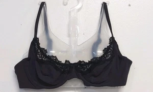 Skims Fits Everybody Lace Unlined Demi Bra 36A BA-DEM-9062 Onyx (80243) - Picture 1 of 9