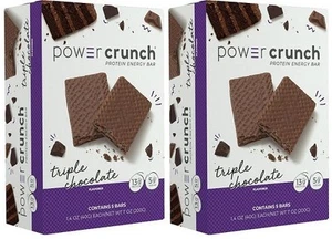 Power Crunch Protein Energy Bar Triple Chocolate 2 Pack - Picture 1 of 2