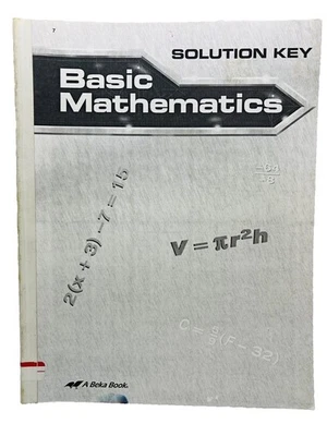 Abeka Basic Mathematics Solution Key Grade 7 1st Edition~2001 PB Manual ~ H4 08 - Image 1 of 3
