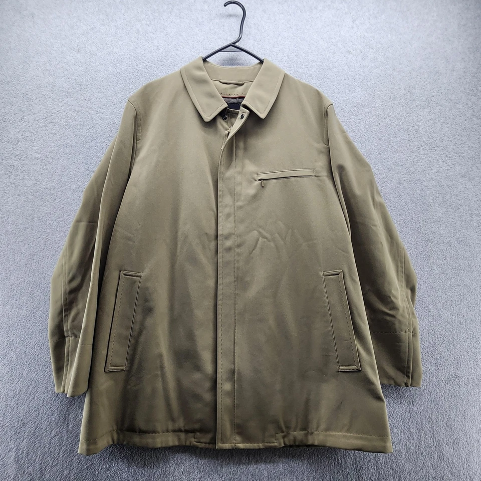 Abrigo Sanyo Para Hombre Mediano Caqui Abrigo Coche Tapeta Oculta Cremallera Bolsillo en el Pecho PR3553 Foto 1 de 4
