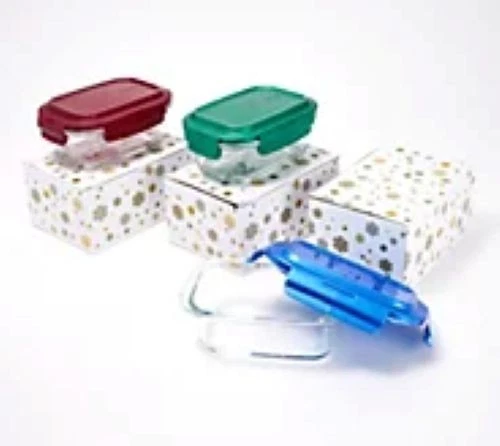 LocknLock Set of 3 Mini Glass Loaves w/ Gift Boxes-NEW - Image 1 of 1