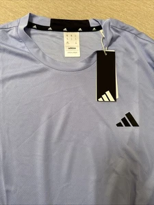 Adidas Herren Sport Kurzarm Oberteil Training Neu Größe Large Tall - Bild 1 von 5