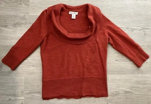 Susan Bristol Merinowolle Wasserfallausschnitt 3/4 Arm Pullover Damen Gr. M - Bild 1 von 5