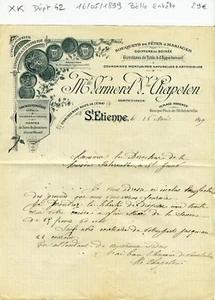 Dépt 42 - St Etienne 15 Place Marengo - Belle Entête d'un Horticulteur de 1899 - Picture 1 of 1