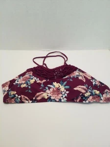 Traje de baño Ambrielle Vino Floral Cuello Alto Top Bikini Talla S Nuevo con etiquetas $49.00 - Imagen 1 de 11