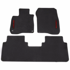 Fits 17-22 Honda CRV Black Floor Mat Interior Nylon Carpet Front Rear 3PC Set - Picture 1 of 1