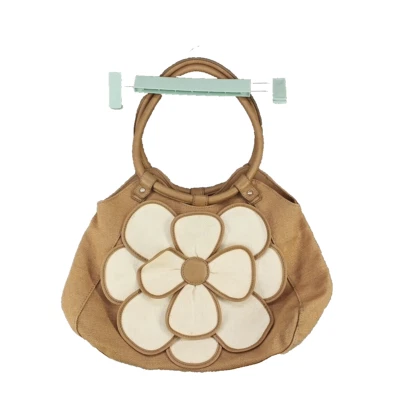 RELIC Women Hand Bag Brown W/ Oversized Flower Canvas Embellishment - Image 1 of 4
