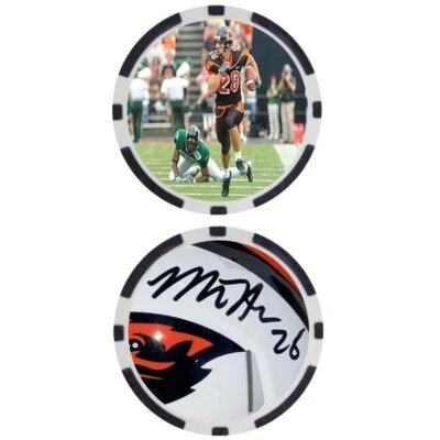 Mike Hass Oregon State College Football Hall of Fame Chip - SIGNED - Image 1 of 2