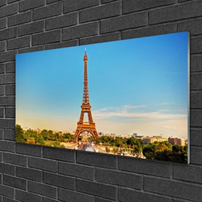 Glasbilder 100x50 Wandbild Druck auf Glas Eiffelturm Architektur - Bild 1 von 4