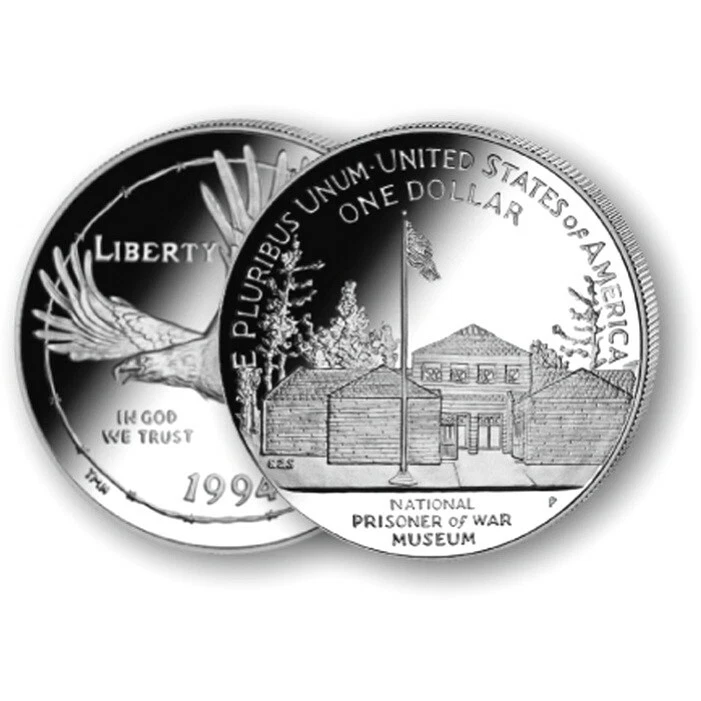 (1) 1994 P Prisoner of War POW $1 Commem Proof Silver Dollar Coin (CAPSULE ONLY) - Image 1 of 1