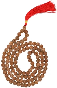 Rudraksha Mala 108 (Without Knot) - 5 mukhi Beads 8mm - Picture 1 of 10