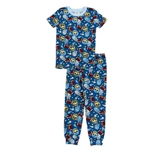BCS47 Esme Boys Pajamas Crew Neck Short Sleeve Top Pant Set 3 4 5 6 7 8 10 - Picture 1 of 10