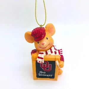 Oklahoma Sooners Adorno Árbol de Navidad NCAA Licencia Universidad de 3.5" NUEVO - Imagen 1 de 4