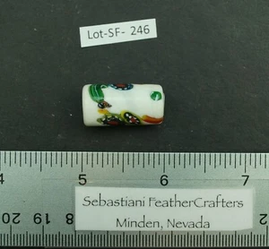 ~2 cm Lámpara Blanca Tubo Cuentas de Vidrio-SF 246 - Imagen 1 de 4