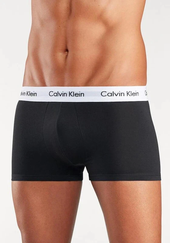 Calvin Klein Men's Boxer Trunks 3-Pack Brief Underwear Stretch Black Gray White - Image 1 of 4